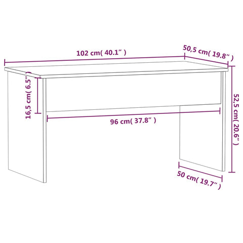 vidaXL Couchtisch Weiß 102x50,5x52,5 cm Holzwerkstoff