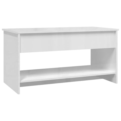 vidaXL Couchtisch Hochglanz-Weiß 102x50x52,5 cm Holzwerkstoff