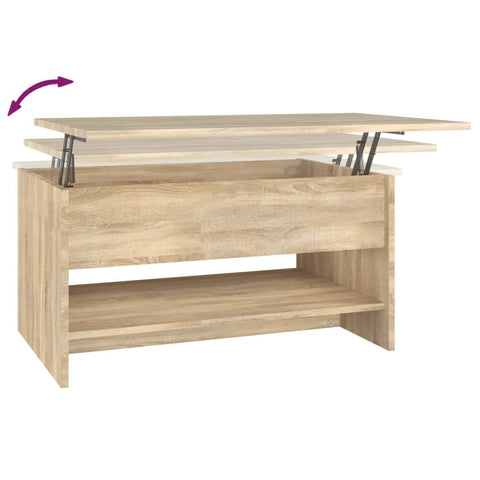 vidaXL Couchtisch Sonoma-Eiche 80x50x40 cm Holzwerkstoff