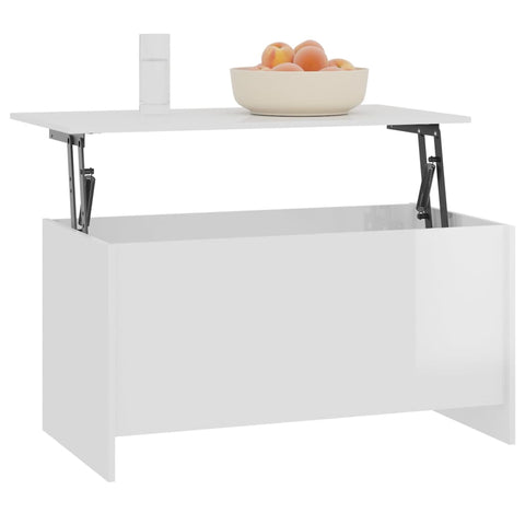 vidaXL Couchtisch Hochglanz-Weiß 102x55,5x52,5 cm Holzwerkstoff