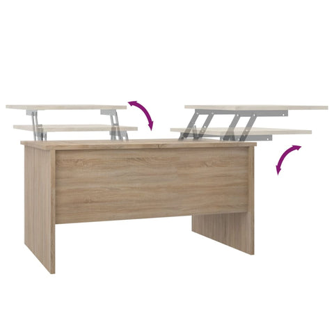 vidaXL Couchtisch Sonoma-Eiche 80x50x42,5 cm Holzwerkstoff