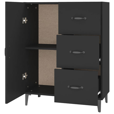 vidaXL Sideboard Schwarz 69,5x34x90 cm Holzwerkstoff