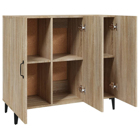 vidaXL Sideboard Sonoma-Eiche 90x34x80 cm Holzwerkstoff