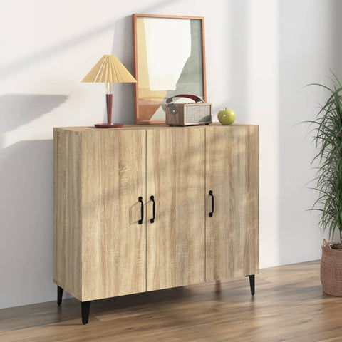 vidaXL Sideboard Sonoma-Eiche 90x34x80 cm Holzwerkstoff