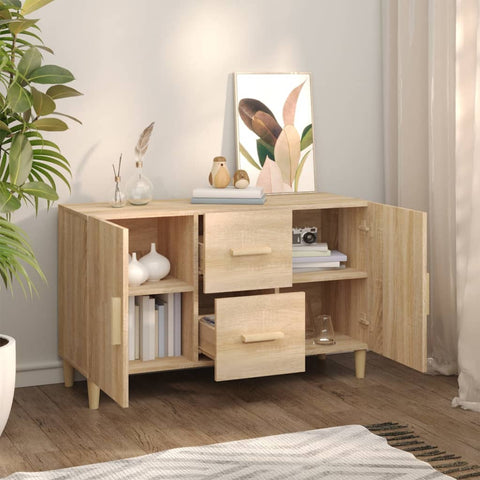 vidaXL Sideboard Sonoma-Eiche 100x36x60 cm Holzwerkstoff