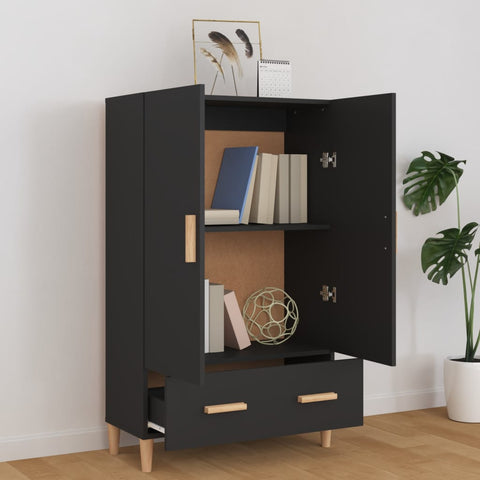 vidaXL Highboard Schwarz 70x31x115 cm Holzwerkstoff