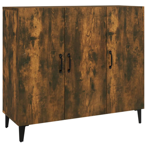 vidaXL Sideboard Räuchereiche 90x34x80 cm Holzwerkstoff