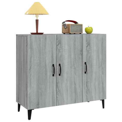 vidaXL Sideboard Grau Sonoma 90x34x80 cm Holzwerkstoff