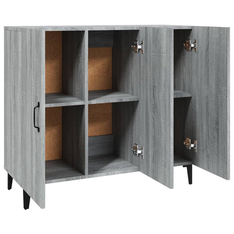 vidaXL Sideboard Grau Sonoma 90x34x80 cm Holzwerkstoff