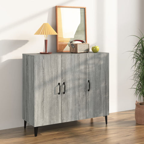 vidaXL Sideboard Grau Sonoma 90x34x80 cm Holzwerkstoff