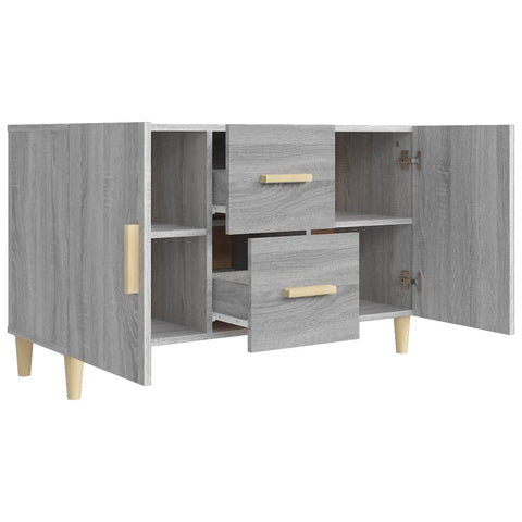 vidaXL Sideboard Grau Sonoma 100x36x60 cm Holzwerkstoff