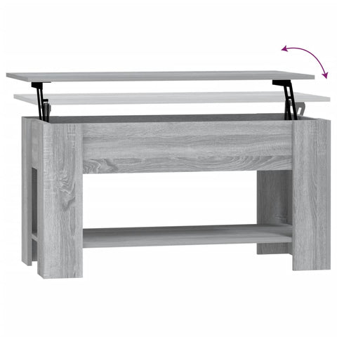 vidaXL Couchtisch Grau Sonoma 101x49x52 cm Holzwerkstoff