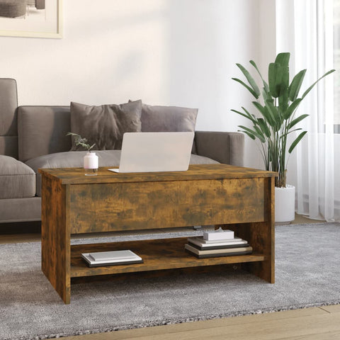 vidaXL Couchtisch Räuchereiche 80x50x40 cm Holzwerkstoff