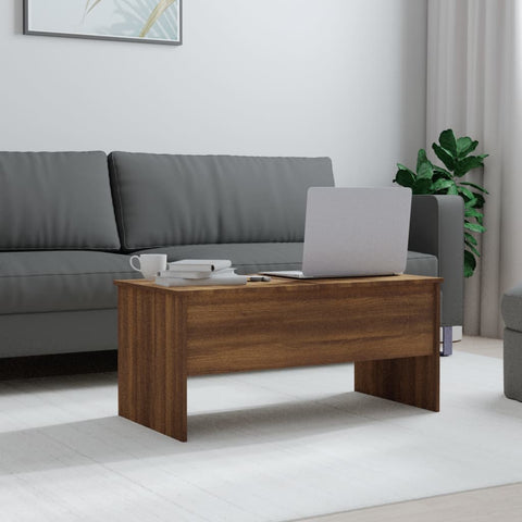 vidaXL Couchtisch Braun Eichen-Optik 102x50,5x46,5 cm Holzwerkstoff