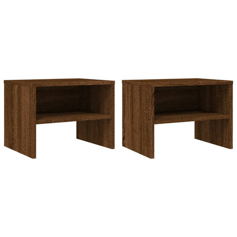 vidaXL Nachttische 2 Stk. Braun Eichen-Optik 40x30x30 cm Holzwerkstoff