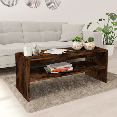 vidaXL Couchtisch Räuchereiche 100x40x40 cm Holzwerkstoff