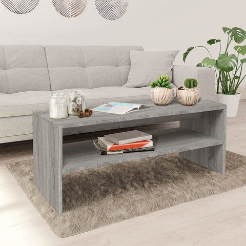 vidaXL Couchtisch Grau Sonoma 100x40x40 cm Holzwerkstoff