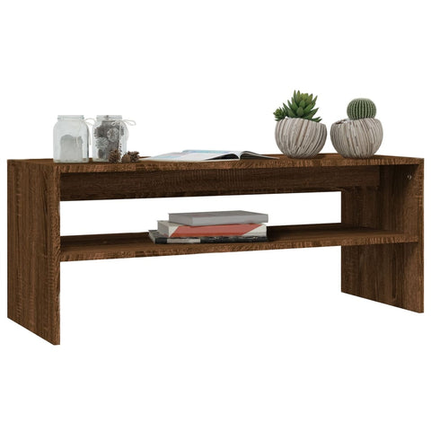 vidaXL Couchtisch Braun Eichen-Optik 100x40x40 cm Holzwerkstoff