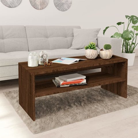 vidaXL Couchtisch Braun Eichen-Optik 100x40x40 cm Holzwerkstoff