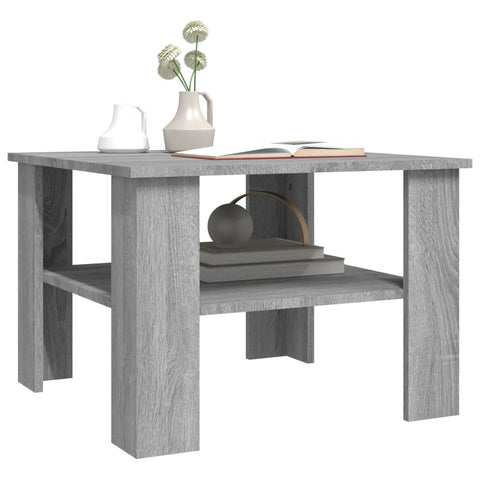 vidaXL Couchtisch Grau Sonoma 60x60x42 cm Holzwerkstoff