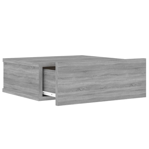 vidaXL Hängender Nachttisch Grau Sonoma 40x30x15 cm Holzwerkstoff