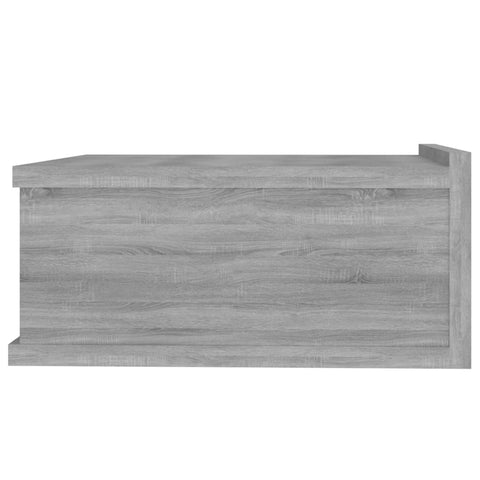 vidaXL Hängender Nachttisch Grau Sonoma 40x30x15 cm Holzwerkstoff