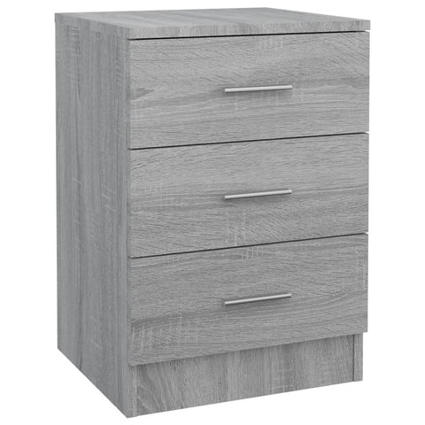 vidaXL Nachttische 2 Stk. Grau Sonoma 38x35x56 cm Holzwerkstoff