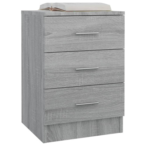 vidaXL Nachttische 2 Stk. Grau Sonoma 38x35x56 cm Holzwerkstoff