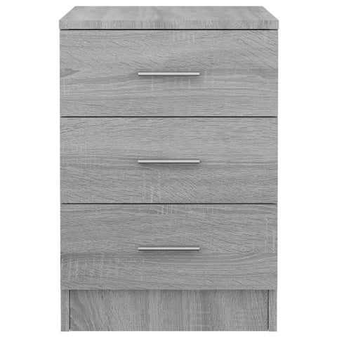 vidaXL Nachttische 2 Stk. Grau Sonoma 38x35x56 cm Holzwerkstoff