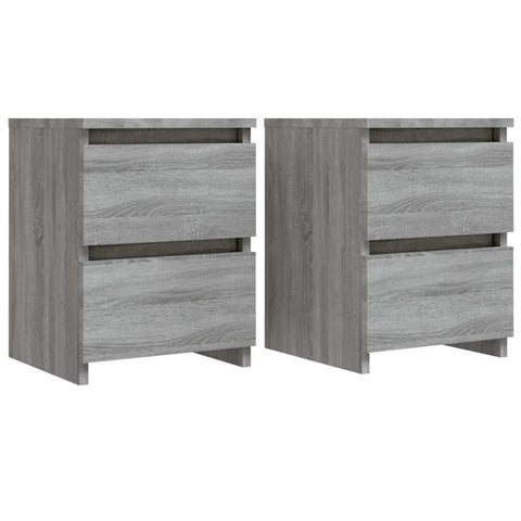 vidaXL Nachttische 2 Stk. Grau Sonoma 30×30×40 cm Holzwerkstoff