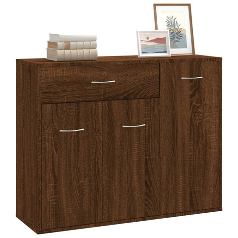 Sideboard Braun Eichen-Optik 88x30x70 cm Holzwerkstoff