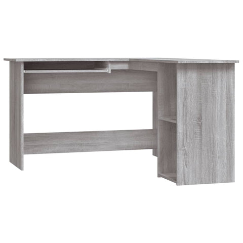 vidaXL Eckschreibtisch Grau Sonoma 120x140x75 cm Holzwerkstoff