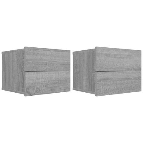 vidaXL Nachttische 2 Stk. Grau Sonoma 40x30x30 cm Holzwerkstoff