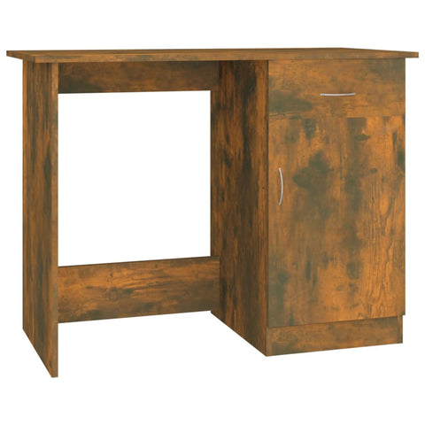 vidaXL Schreibtisch Räuchereiche 100x50x76 cm Holzwerkstoff