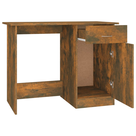 vidaXL Schreibtisch Räuchereiche 100x50x76 cm Holzwerkstoff