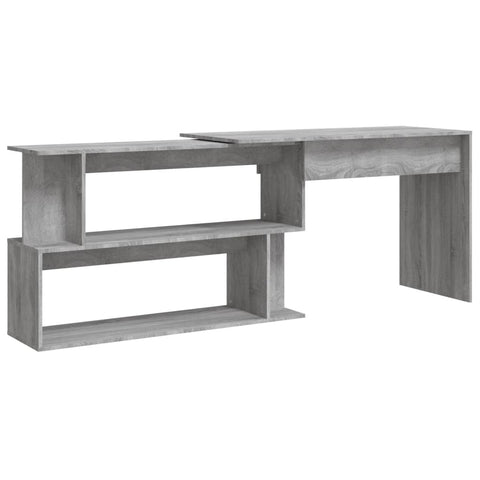 vidaXL Eckschreibtisch Grau Sonoma 200x50x76 cm Holzwerkstoff