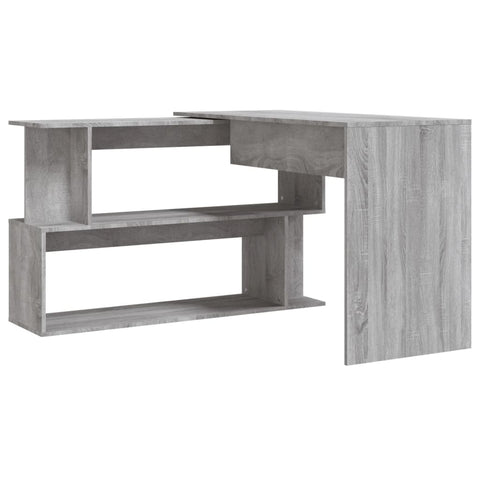 vidaXL Eckschreibtisch Grau Sonoma 200x50x76 cm Holzwerkstoff