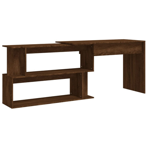 vidaXL Eckschreibtisch Braun Eichen-Optik 200x50x76 cm Holzwerkstoff