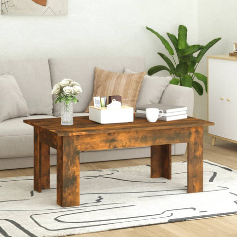 vidaXL Couchtisch Räuchereiche 100x60x42 cm Holzwerkstoff