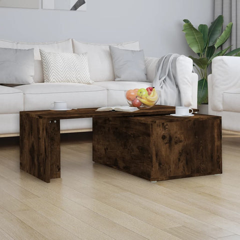 vidaXL Couchtisch Räuchereiche 150x50x35 cm Holzwerkstoff