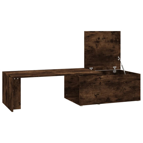 vidaXL Couchtisch Räuchereiche 150x50x35 cm Holzwerkstoff