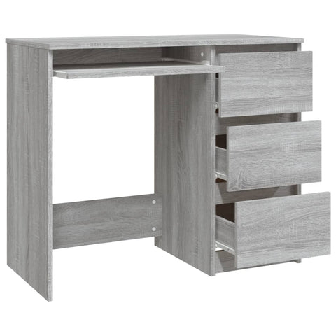 vidaXL Schreibtisch Grau Sonoma 90x45x76 cm Holzwerkstoff