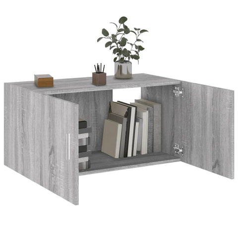 vidaXL Wandschrank Grau Sonoma 80x39x40 cm Holzwerkstoff