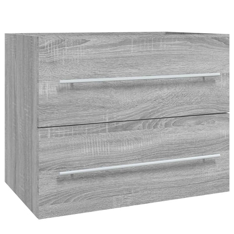 vidaXL Waschbeckenschrank Grau Sonoma 60x38,5x48 cm Holzwerkstoff