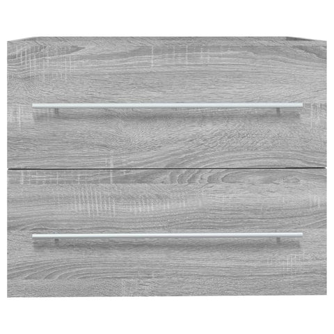 vidaXL Waschbeckenschrank Grau Sonoma 60x38,5x48 cm Holzwerkstoff