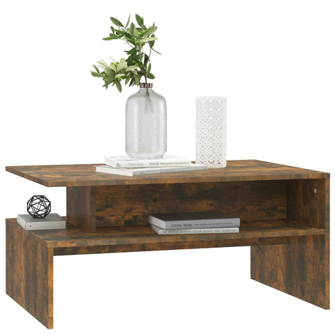 vidaXL Couchtisch Räuchereiche 90x60x42,5 cm Holzwerkstoff