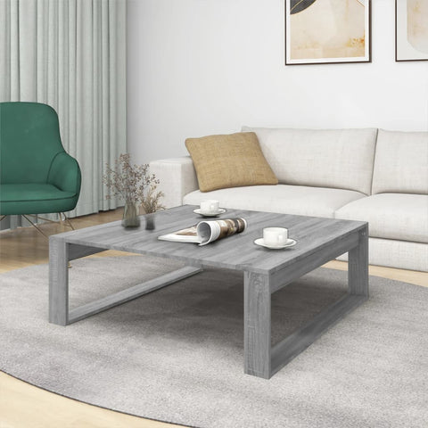 vidaXL Couchtisch Grau Sonoma 100x100x35 cm Holzwerkstoff