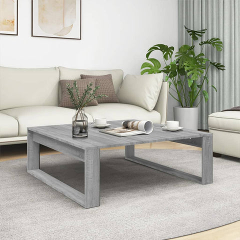 vidaXL Couchtisch Grau Sonoma 100x100x35 cm Holzwerkstoff