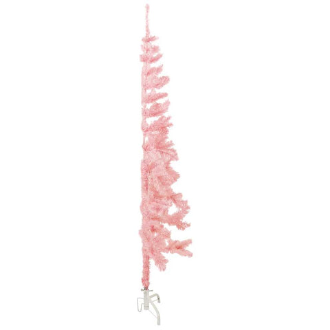 Künstlicher Halb-Weihnachtsbaum mit Ständer Schlank Rosa 150 cm