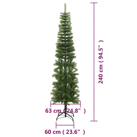 Künstlicher Weihnachtsbaum mit Ständer Schlank 240 cm PE